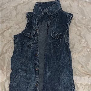 A dark jean dress
